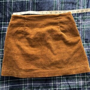 Zara Corduroy Brown Mini Skirt Size XS
